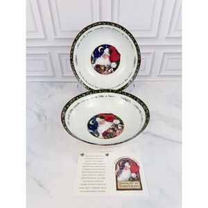 VTG NEW! 1996 international China A Christmas Story 2-Piece 9.5" Serving Bowls